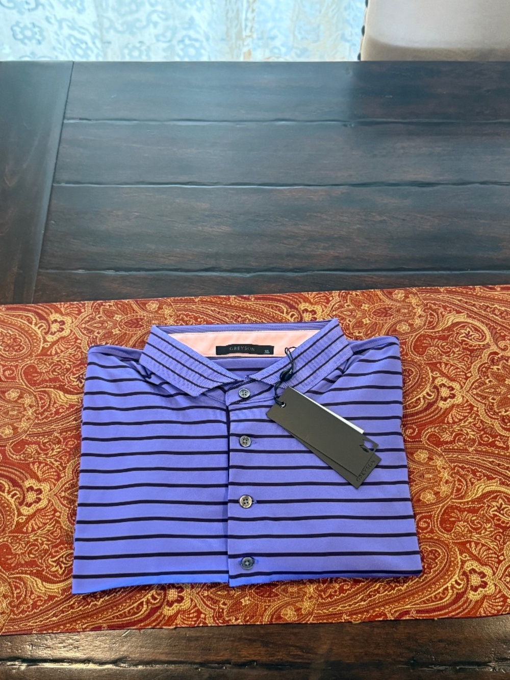 Greyson Men's XL Kingfisher Suni Polo MSRP $118